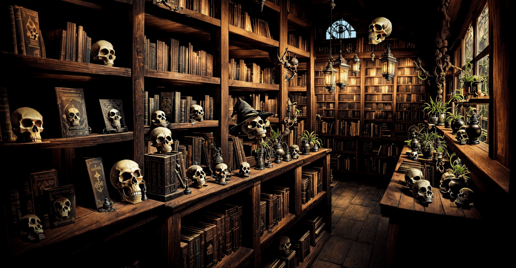 Book - Witchcraft - Skulls - Bookstore - Apothecary